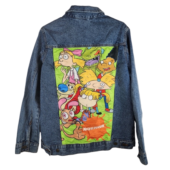 Nickelodeon Jackets & Blazers - NICKELODEON Womens Small Denim Jean Jacket Cartoon Characters Vintage Button Up
